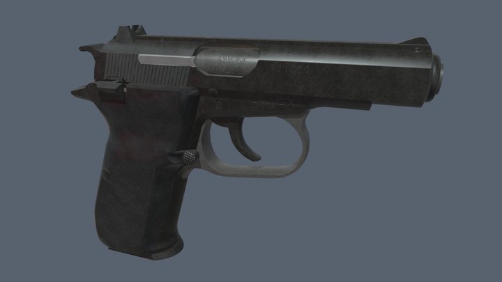 CZ vz 82 9x18mm Pistol 3D Model