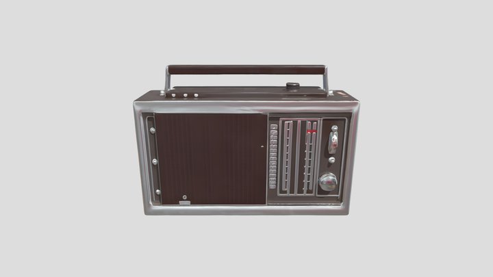 Vintage portable radio 3D Model