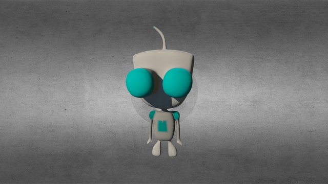 Robot Gir - Invader Zim Cartoon 3D Model