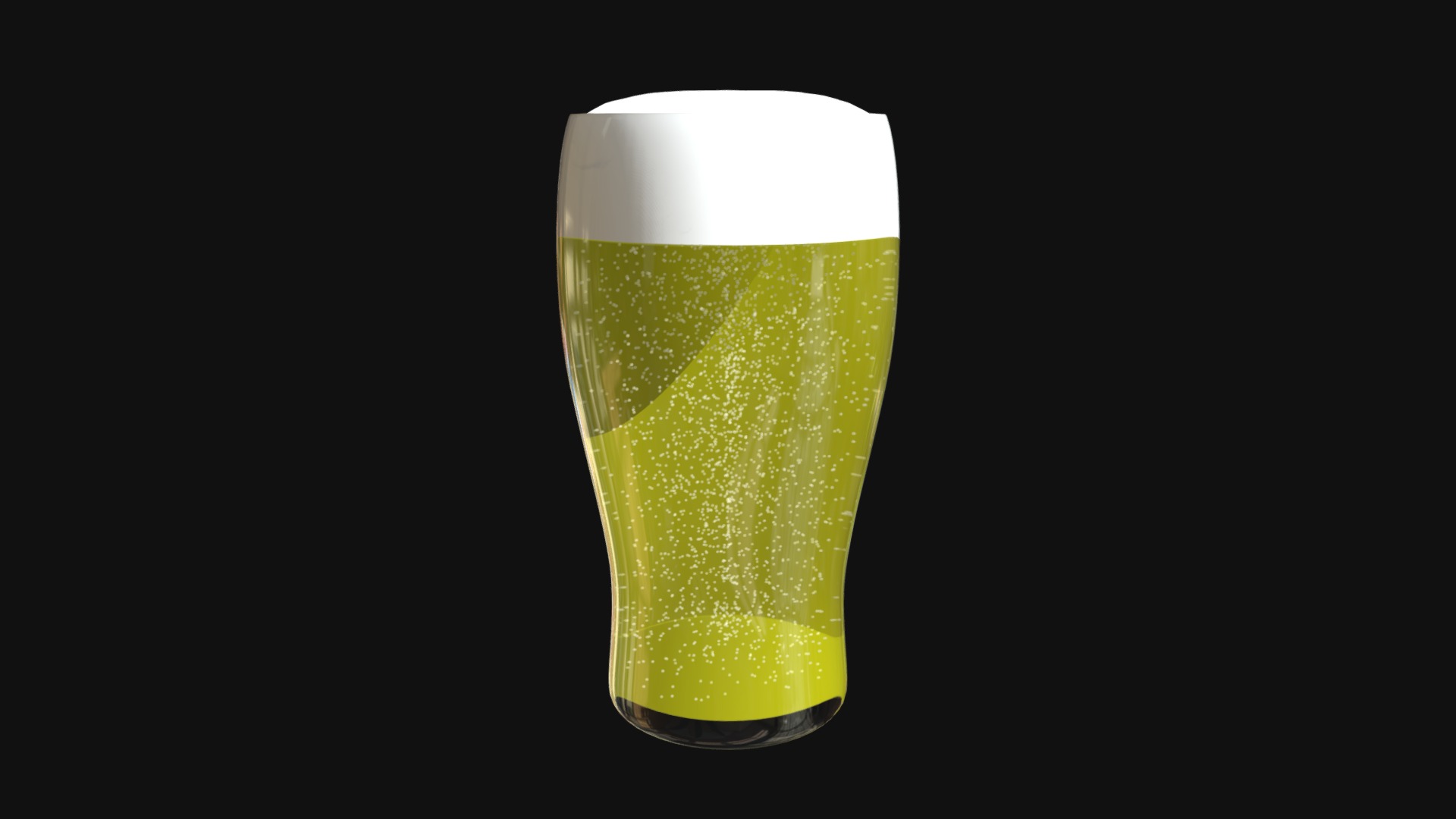 3D model Glass with beer 9 - This is a 3D model of the Glass with beer 9. The 3D model is about a glass of beer.