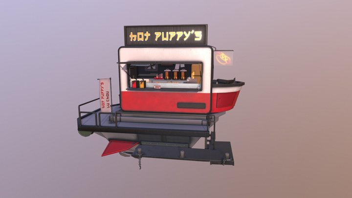 hot dog spaceship 3D Model
