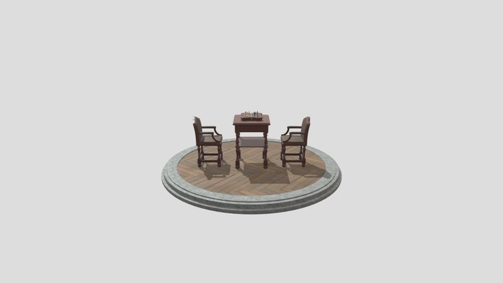 Chess Scene 3D Model