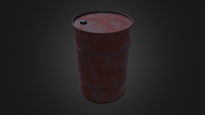 Oil Barrel 2 3D Model