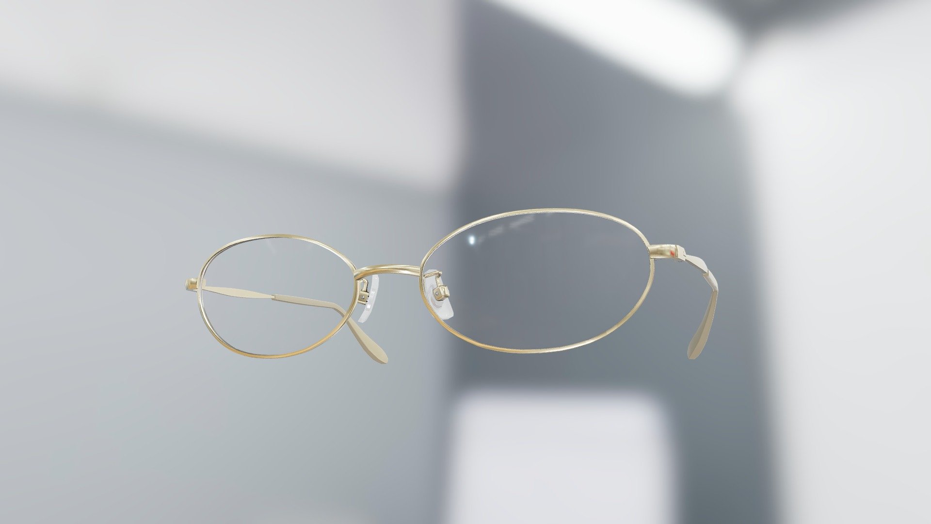 Generic Metal Thin Oval Glasses (Gold) - 3D model by VirTry Teams ...