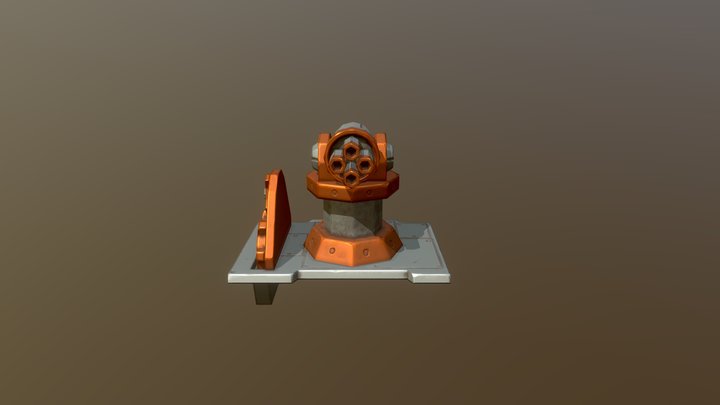 Stylized Cannon 3D Model