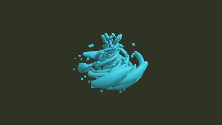 Liquid_ Dance_in_ Space_texture 3D Model