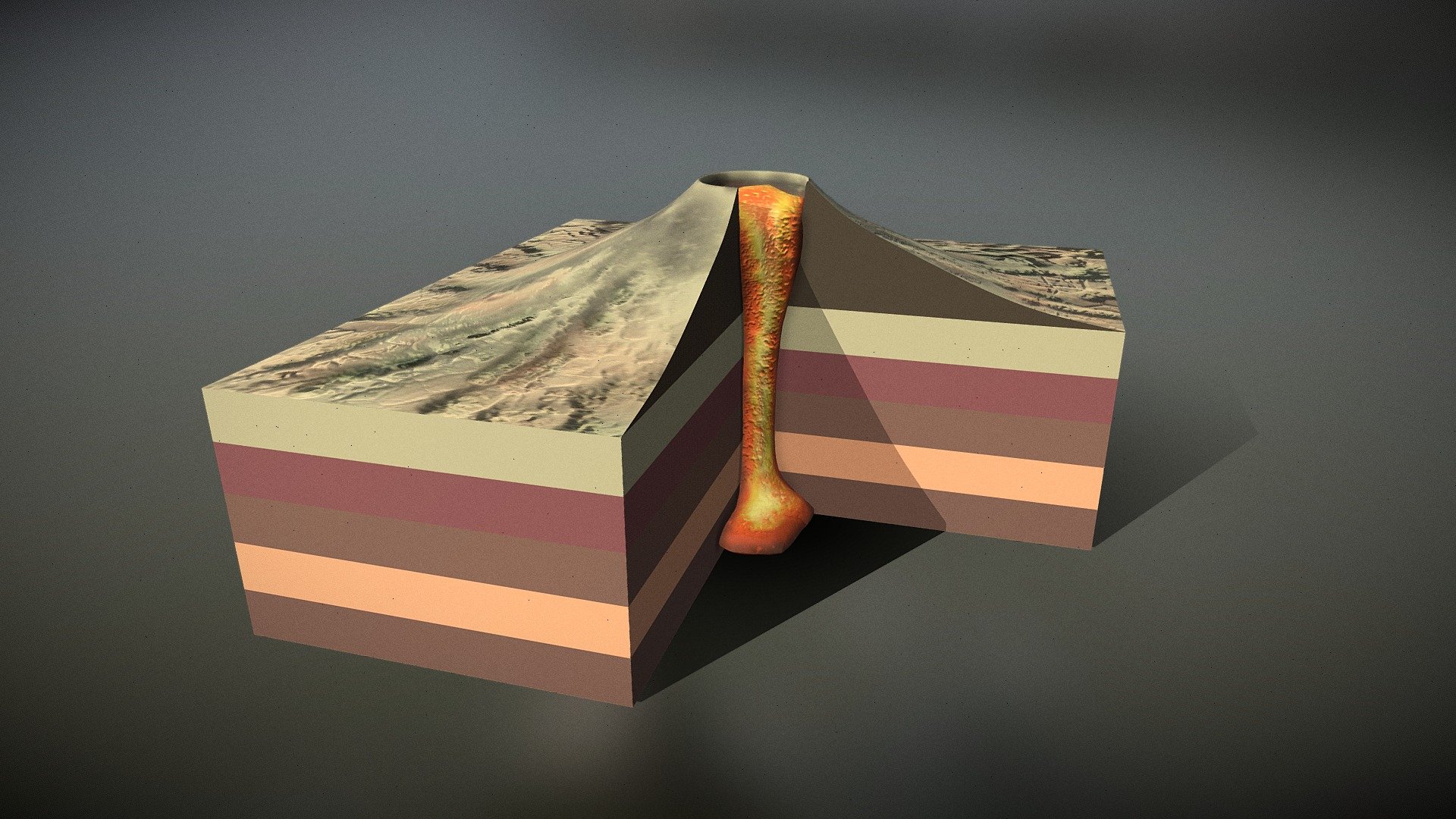 Shield Volcano Model - 3D model by ilhamsbi [24d9e70] - Sketchfab
