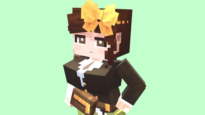 朱茗花 3D Model