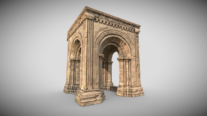 Monumental Entrance Arches 3D Model