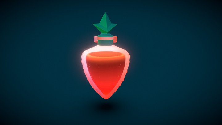 Strawberry Potion 3D Model