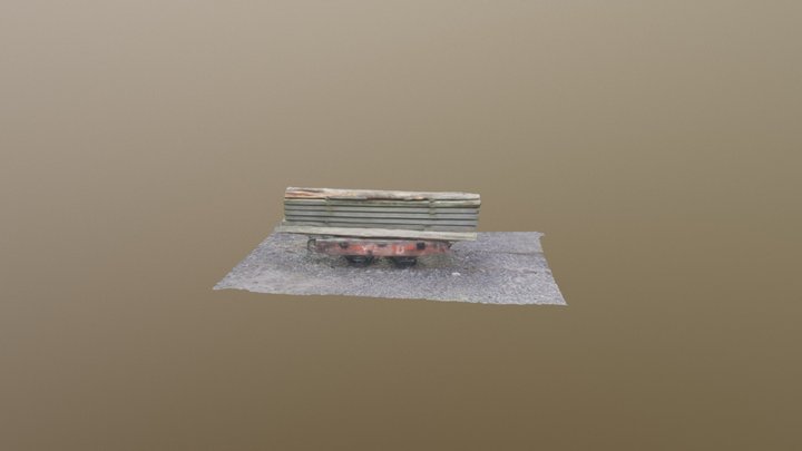 (Rough Render) Mining Tram Cart 3D Model