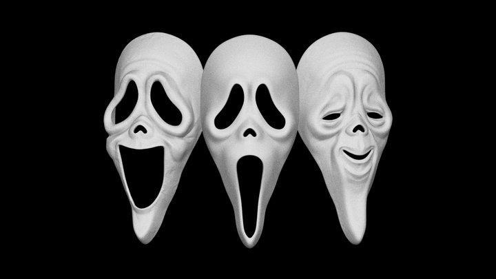 Scream/Scarry Movie Ghostface Mask STL Printable 3D Model
