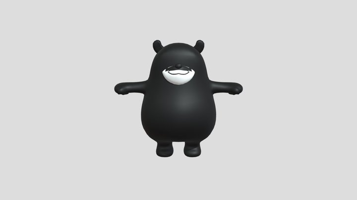Char_ Black Bear_mod_t001 3D Model