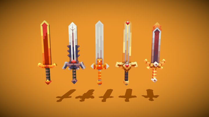 Sword pack [ downloadable ] 3D Model