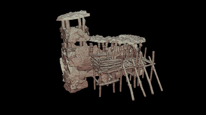 castle from rocks and woods 3D Model