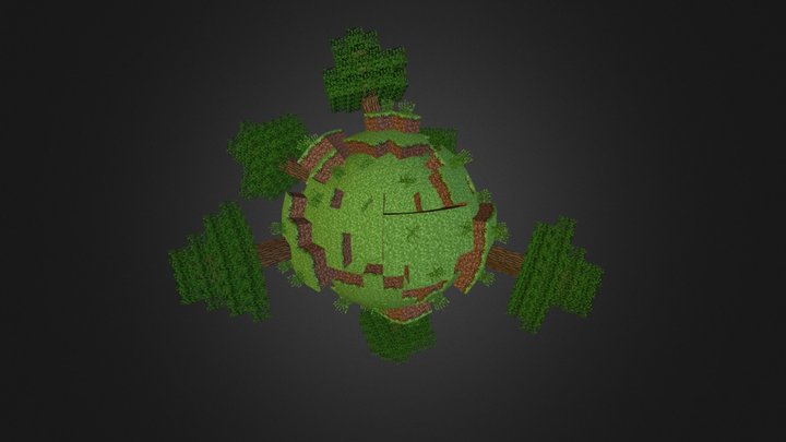 Minecraft Sphere World 1 3D Model