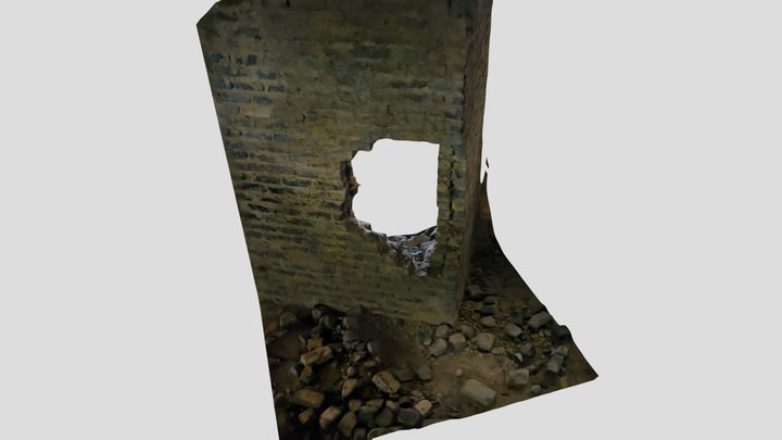 Wall with hole 3D Model