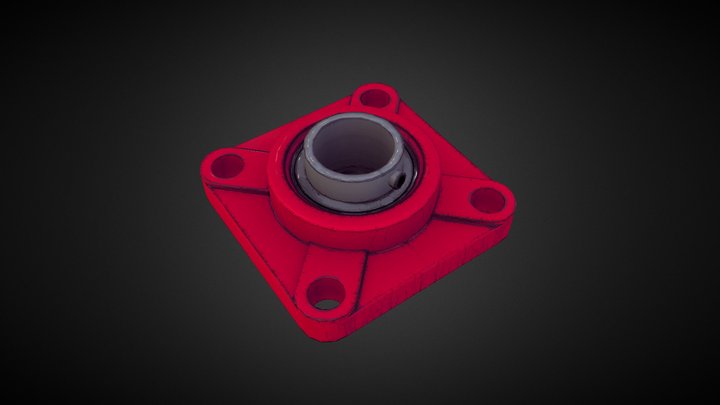 Flange Shaft Bearing 3D Model