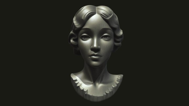 Girl Face 007 – Gratis 3D-model STL