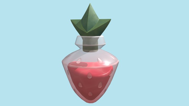 Strawberry Potion 3D Model