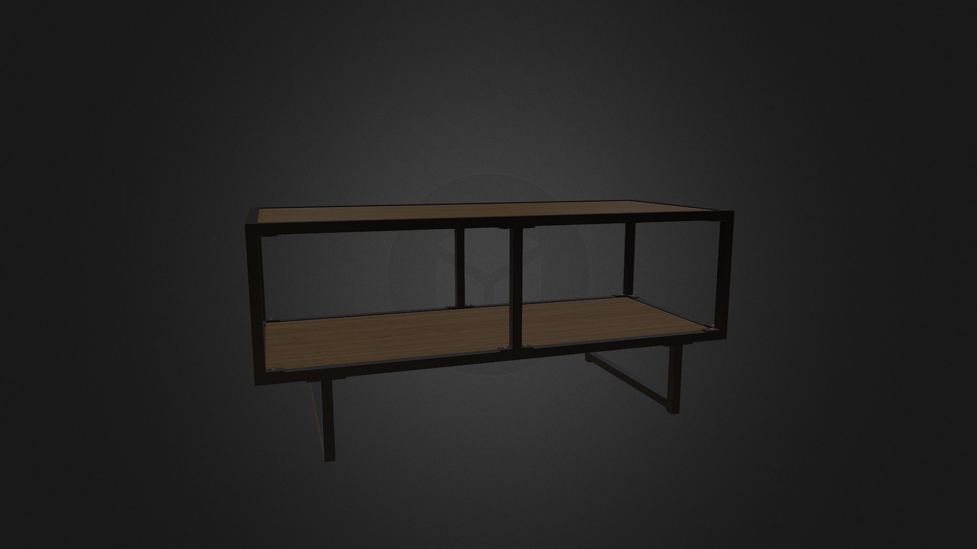 3D model Emmett TV Stand - This is a 3D model of the Emmett TV Stand. The 3D model is about a table with a glass top.