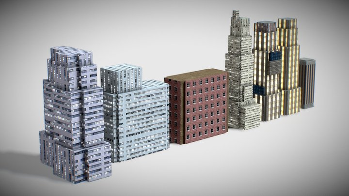 City Buildings - BlackThornProd Video 3D Model