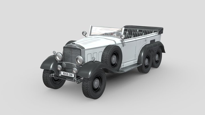 Low Poly Car - Mercedes-Benz W31 Type G4 1939 3D Model