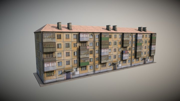 Russian Soviet House (Samara) 3D Model