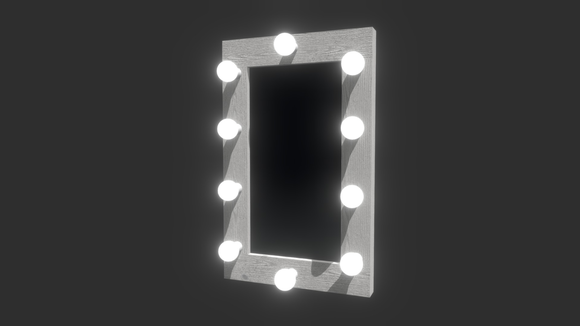 3D model Simple make-up mirror - This is a 3D model of the Simple make-up mirror. The 3D model is about a black and white image of a black and white logo.