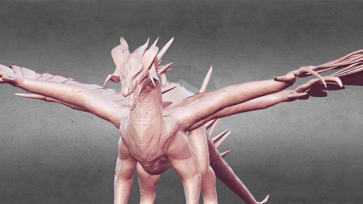 Mama Dragon 3D Model
