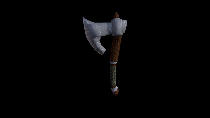 Forest Dwarven Axe 3D Model