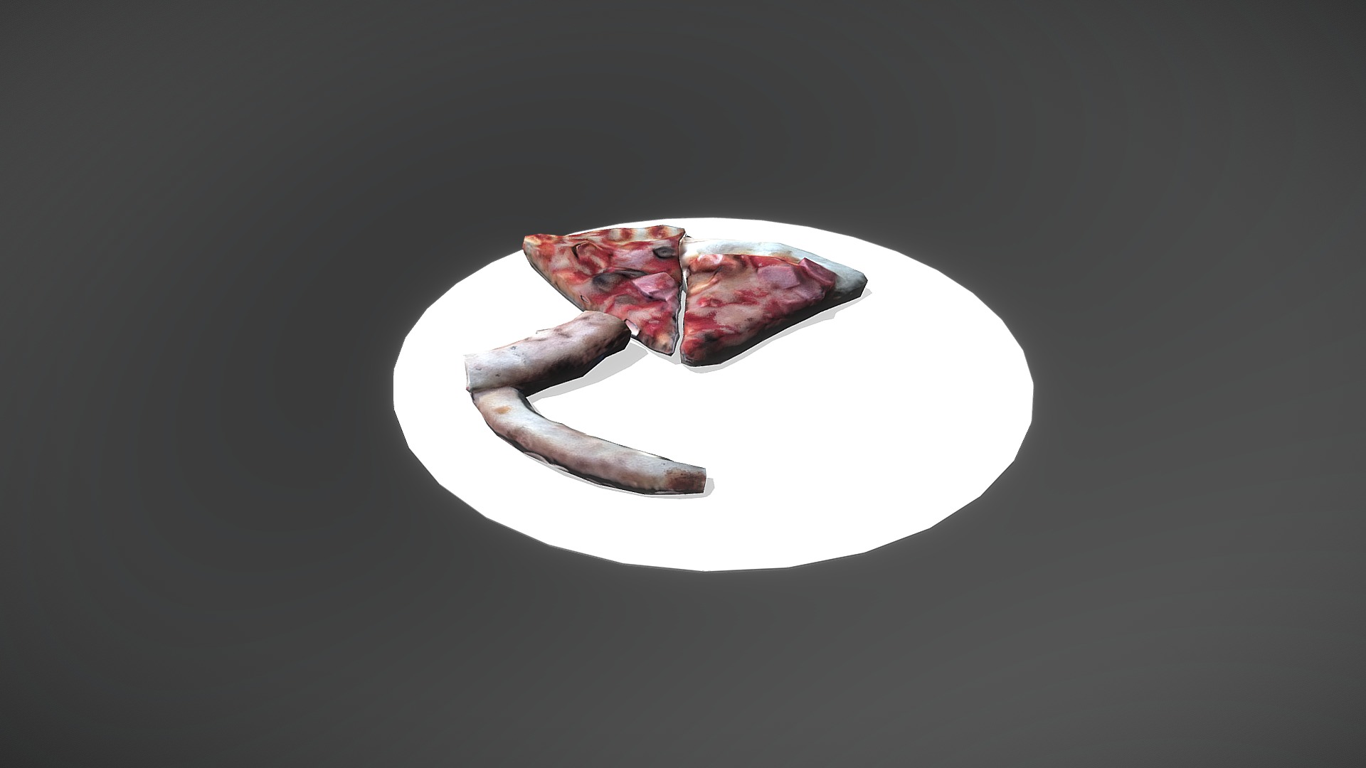 3D model Pizza - This is a 3D model of the Pizza. The 3D model is about a leaf on a plate.