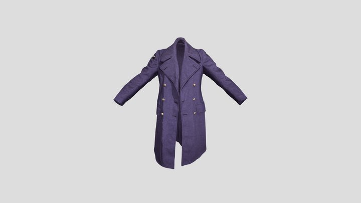 1943 RAF Overcoat 3D Model
