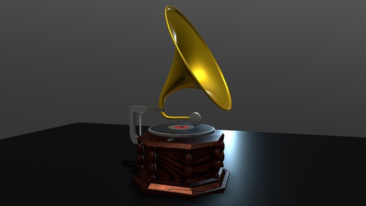 gramófono antiguo 3D Model