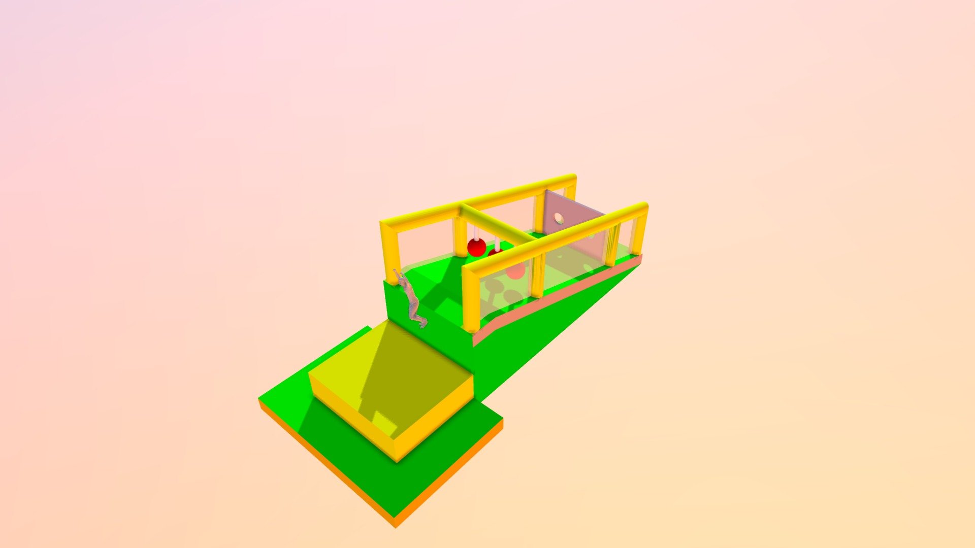 Pixel Run Obstacle Slope 14,4m — Sketchfab embed 3D viewer