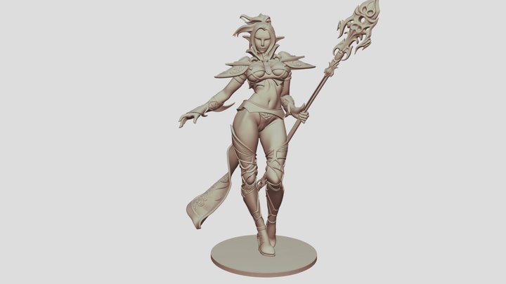 Dark Elf Adult 3D Model