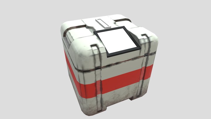sci-fi box Low Poly 3D Model