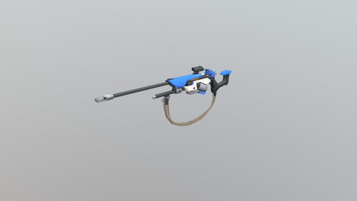 Overwatch Ana's Rifle 3D Model