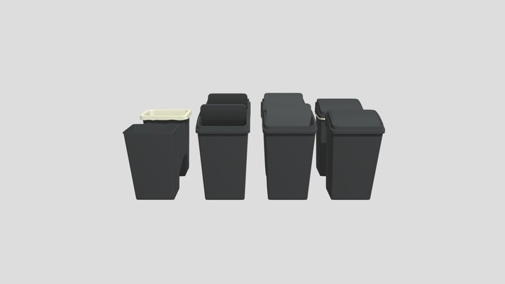 Bagged and bagless bins 3D Model