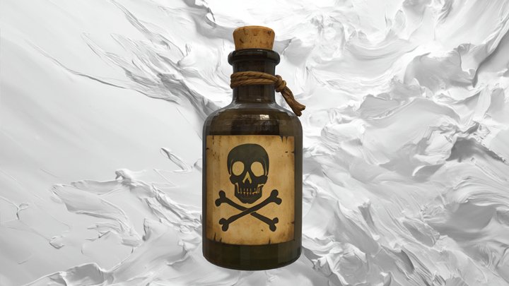 PIRATE STYLE RUM BOTTLE 3D Model