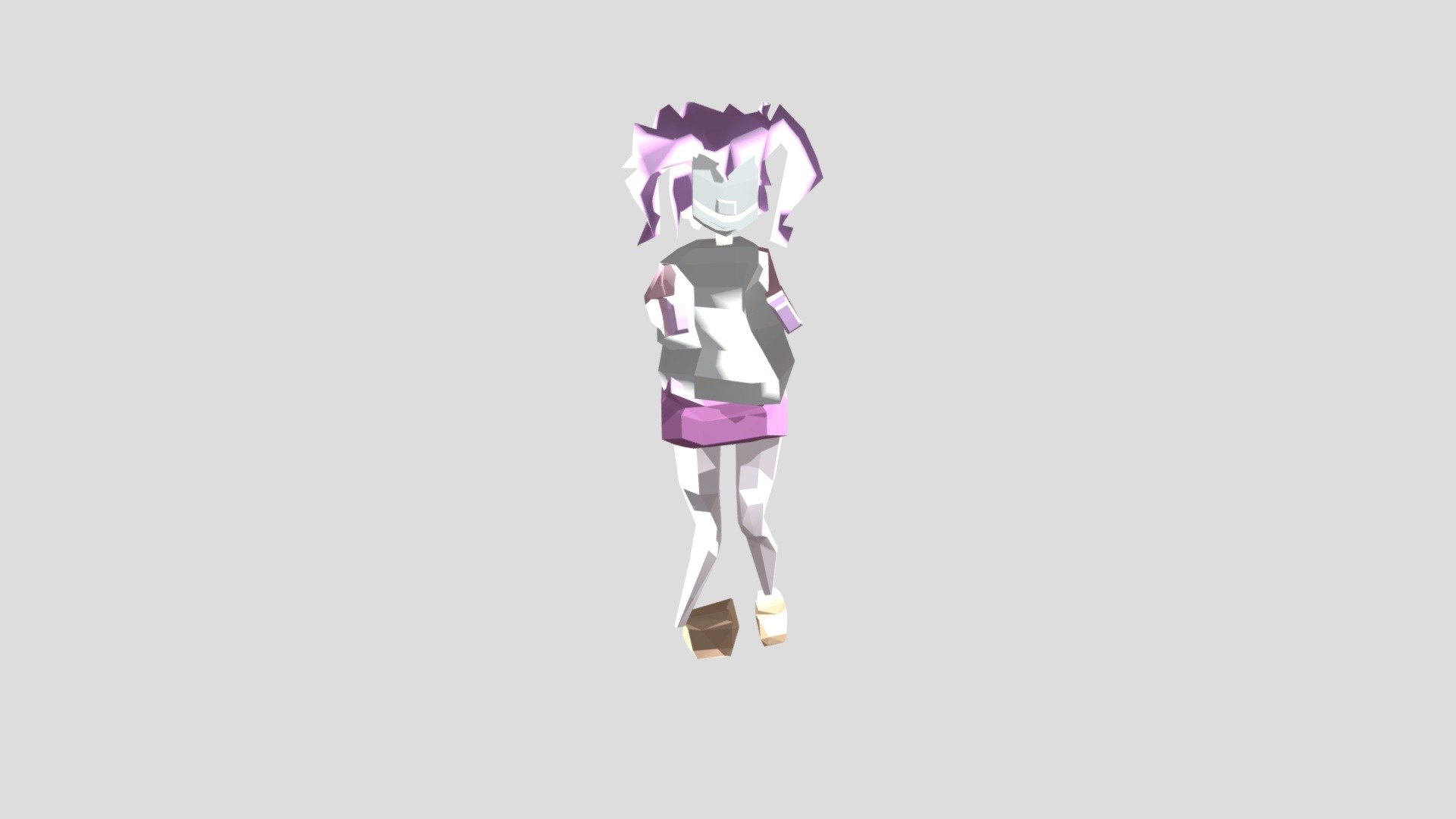 otachan Girl Low Poly