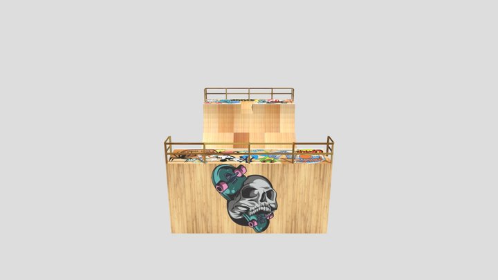 Textured Halfpipe Export – Free 3D Model STL