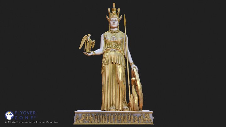 3D rendering of Athena Parthenos by Alan LeQuire