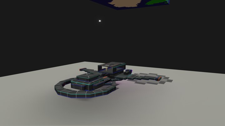 Friendly aliens arriving on moon 3D Model