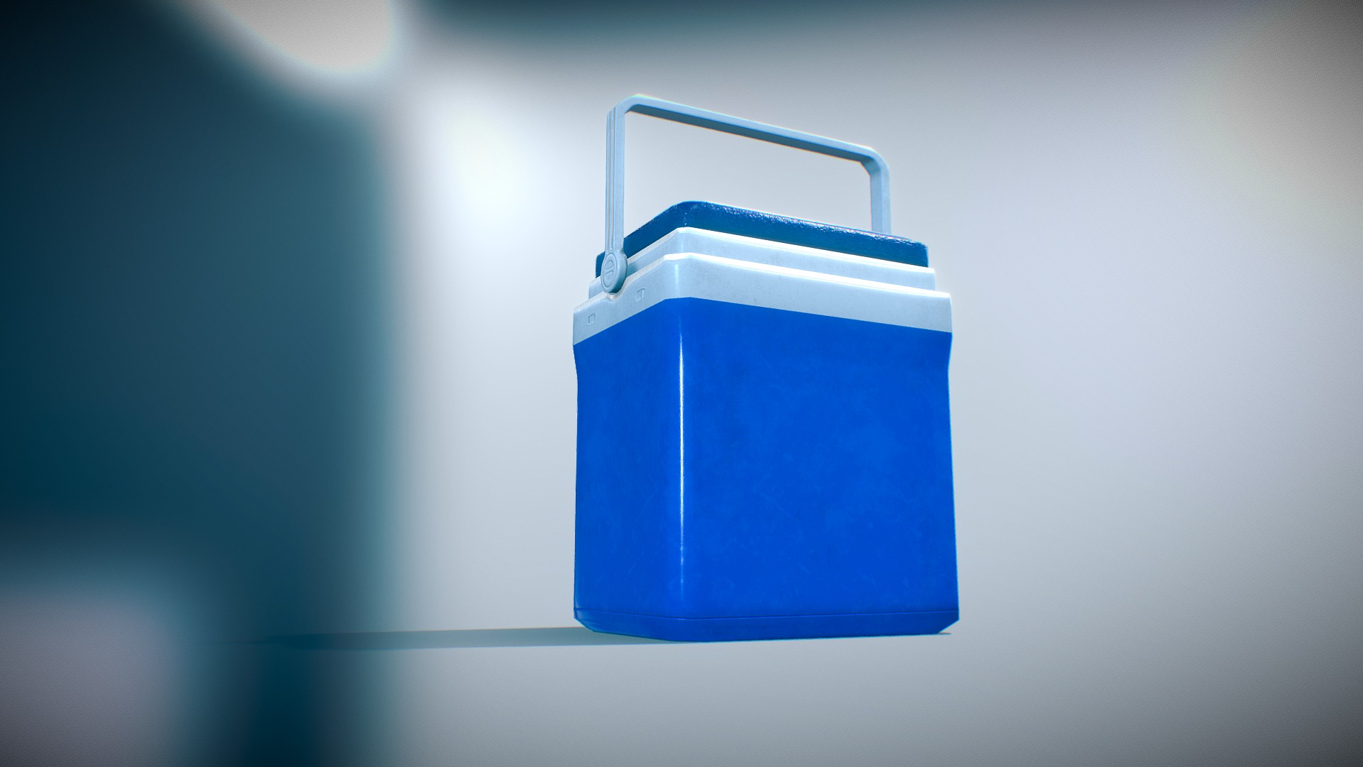 3D model Termobox - This is a 3D model of the Termobox. The 3D model is about a blue plastic container.