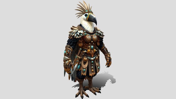 Gilded Roc Warrior character 3D Model Free – Kostenloses 3D-Modell STL