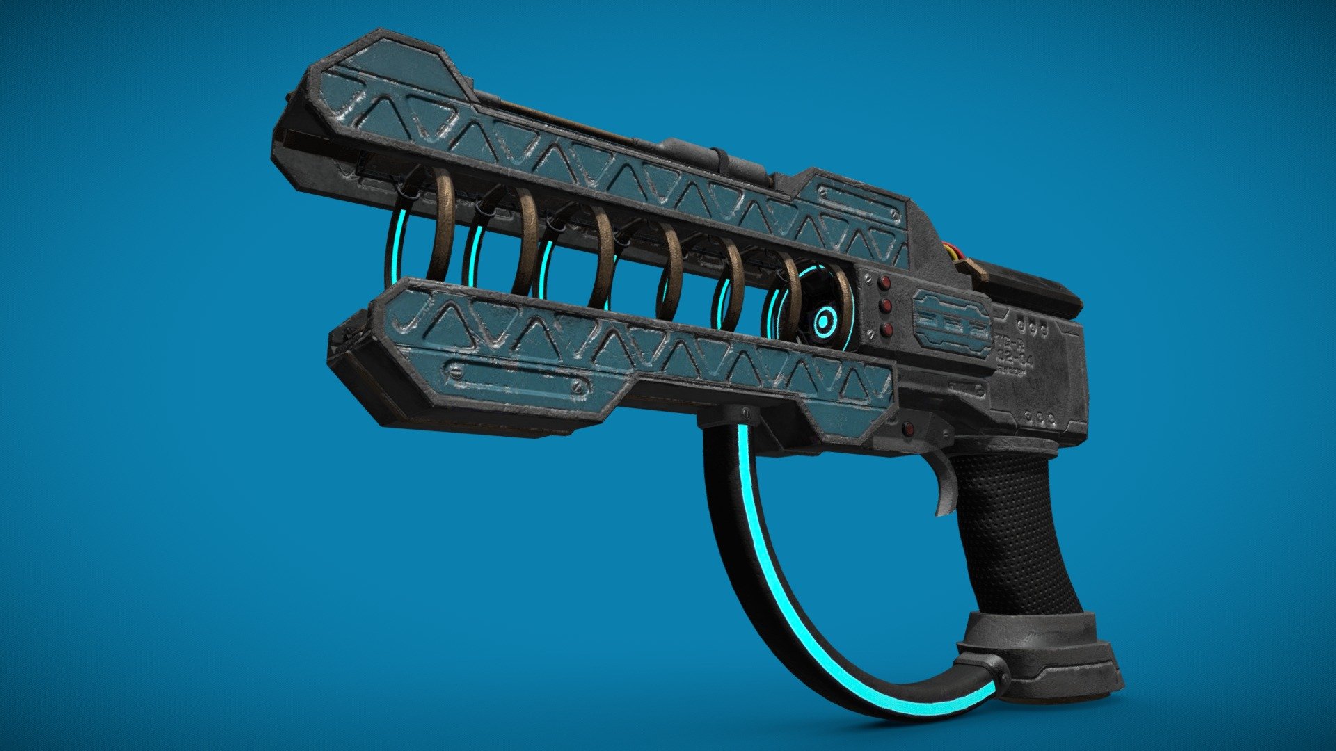 Industrial Sci Fi pistol - STG-R Stinger - Download Free 3D model by ...
