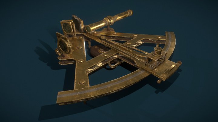 Henry Hughes & Son Double Frame Sextant 3D Model