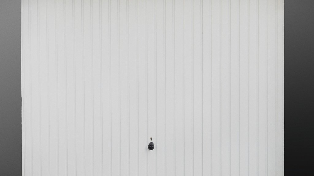 White garage door