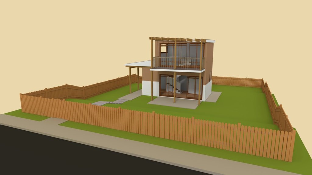 Basic House 2 Download Free 3D model by lukasvopp
